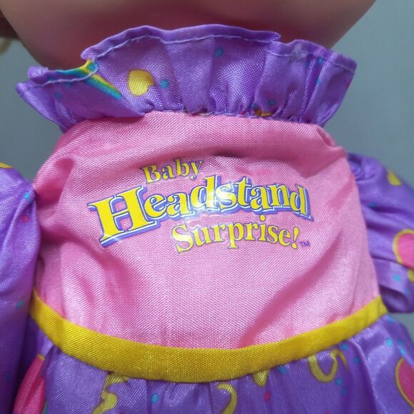 ToyBiz Baby Headstand Surprise Baby Doll-1996-Purple Parachute Material Body - Picture 11 of 11